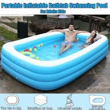 110 130 150 180 Cm Adults Kids Pool Bathing Tub Outdoor Indoor Blue Thick Inflatable Swimming Pool W Children Swimming Pool Inflatable Swimming Pool Kid Pool