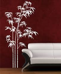 Black And White Bamboo Tree Wall Painting Bamboo Forest Wall Art White Forest Wall Art Wall Painting Living Room Wall Painting Decor
