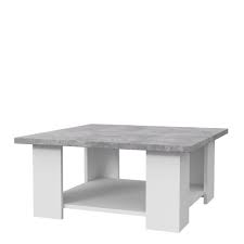 Au centre du salon, la table basse capte tous les regards : Table Basse Blanche Et Grise Cdiscount