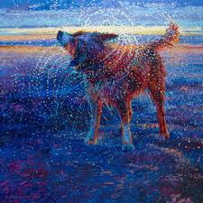 Finger painting artist iris scott has created a beautiful homage to the desert with her newest piece called sage and time. Artist Iris Scott Uses Only Her Hands And Some Paint To Create These Stunning Shaking Dogs Paintings