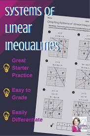 Graphing Systems Of Linear Inequalities Linear Inequalities High School Math Teaching Algebra