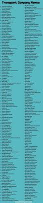 Transport Company Names 400 Trucking Business Names