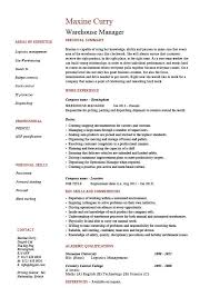 Warehouse Manager Resume Examples Job Description Stock Management Distribution Career History