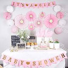 Pink And White Baby Shower Decorations For Girls Its A Girl Etsy Pink Baby Shower Decorations Girl Baby Shower Decorations Girl Shower Decorations