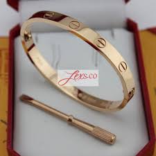 Cartier Love Bracelet Copy Pink Gold Plated Real With Screwdriver Cartier Love Bracelet Love Bracelets Pink Bracelet