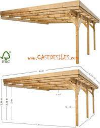 Carport Adossant Bois 2 Voitures 31 26mc 0700425 Pas Cher Casedesiles Com Carport Bois Abris Voiture Bois Carport Bois Adosse