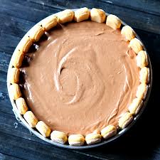 Icebox cake with ladyfingers, chocolate cookies & homemade vanilla pudding scrumdiddlyumptious. Chocolate Charlotte Cake With Lady Fingers For A Fancy Dessert