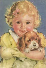 vintage art of sleeping children