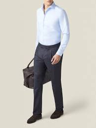 Charcoal Grey Wool Pleated Trousers | Luca Faloni