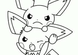 With our coloring pages you can immerse. Pichu Coloring Pages Coloring4free Com