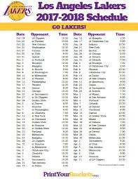 2017 2018 Los Angeles Lakers Schedule Los Angeles Lakers Basketball Los Angeles Lakers Utah Jazz