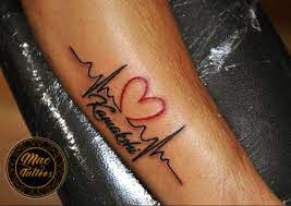 Name Tattoo Tattoos For Daughters Heartbeat Tattoo With Name Forarm Tattoos For Women