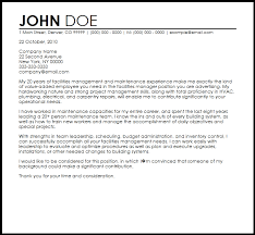 The candidate's details are professional and visible, and the employer's details are specific, showing that the candidate has done their research. Free Facilities Manager Cover Letter Templates Resume Now