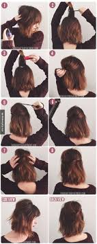 Trendige Frisur Fur Mittellanges Haar Frisuren Haare Stylen Frisur Hochgesteckt