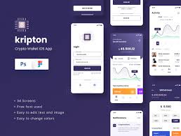 Your resource to discover and connect with designers worldwide. Kripton Crypto Wallet Ios App Design Figma Psd Template Ui Kits On Ui8