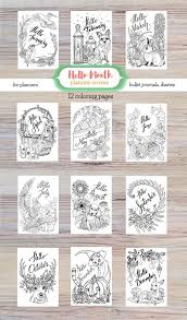 Each month features a fun seasonal theme. Printable Month Coloring Pages For Bullet Journal Planner Diary Printable Hello Month Covers Coloring Pages Coloring Pages Bullet Journal Bullet Journal Month