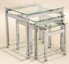 Pasos glass nesting tables chrome silver (set of 3) | side table, end table. Nest Of Three Glass Coffee Tables Atlantic Online Reality