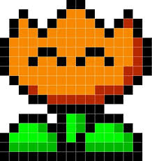 Fire Flower In Detail Pixel Art Fire Flower Mario
