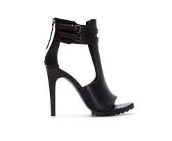 Ankle Strap Zara Black Sandals Image 1 Of High Heel T Bar Sandal With Buckled Ankle Strap From Zara Zara Heels Black High Heel Sandals Zara Shoes