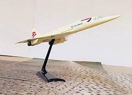 With a take off speed of 220 knots (250mph) and a cruising speed of 1350mph. Plastic Model Airplane Of The Concorde In British Airways Livery In 1 250 Scale Plastic Models Concorde Model Airplanes
