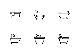 Bathtube And Shower Icons By Vector Win Business Icons Design Icon Icon Set Vector