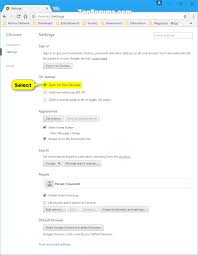 Click on the settings icon in the upper right corner and select settings. Change Startup Page In Google Chrome For Windows Tutorials