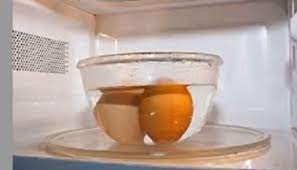 According to our test kitchen, you should never microwave eggs in the shell, as the eggs can explode and damage the microwave (and even harm the user). Microwaving A Boiled Egg Is One Of The Most Dangerous Things You Can Do In The Kitchen