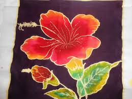 Lukisan panen raya timbul berkualitas 80x60. Bunga Raya Batik Malaysian Batik Batik Solo Batik