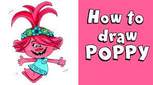 Maybe you would like to learn more about one of these? How To Draw Poppy From Trolls World Tour Step By Step Drawing Tutorial Guided Cartoon Character Youtube