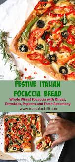 An Italian Bread Focaccia Is Flavoured With The Choicest Of Olive Oil Fresh Herbs And Sea Salt And Healthy Snacks Recipes Stuffed Peppers Appetizer Recipes