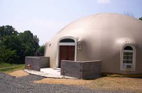 Inflatable concrete, is a material created with this technique forms the concrete with the help of an air bladder that is deflated when the final form of the building is reached. Monolithic Airform Monolithic Dome Institute