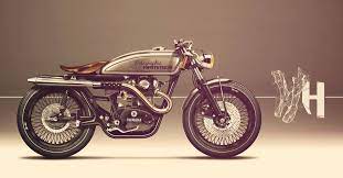 Exhausted Bike Sketch Cafe Racer Design Motorcycle Drawing
