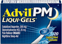 The pain reliever (ibuprofen) can interact with other medications and make health problems like stomach bleeding and ulcers worse. Advil Pm Liqui Gels Analgesico Para El Dolor Y Ayuda Nocturna Para El Sueno Medicamento Para El Dolor Con Ibuprofeno Para Aliviar El Dolor Y Difenhidramina Hcl Para Una Ayuda Para El