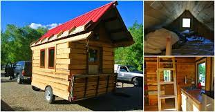 This Rustic Tiny Dream Cabin Fits On A 8x12 Single Axle Trailer Tiny Houses 12 х 14,7 м storey: