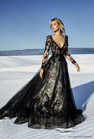 Black And White Long Gown With Sleeves Sottero And Midgley Spring 2019 Wedding Dresses Bardot Bridal Collection Wedding Inspirasi Black Wedding Gowns Black Wedding Dresses Ball Gowns Wedding
