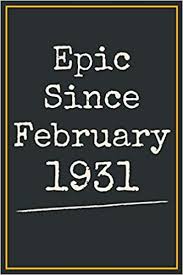 Chiclove birthday gifts for women, 30th 40th 50th 60th 70th 80th 90th birthday gifts, happy birthday necklace, 925 sterling silver birthday necklace, birthday jewelry for women 4.6 out of 5 stars 245 $33.89 $ 33. Amazon Epic Since February 1931 Notebook 90th Birthday Gift For Women Men Presents For Dad Mom Perfect Gift For 89 Year Old Of Being Awesome Born Journal Gifts Journals