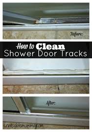 How To Clean Your Shower Door Tracks Clean Shower Doors Shower Cleaner Cleaning Hacks