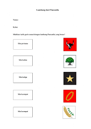 Simbol pancasila ke 1, 2, 3, 4, 5: Sila Sila Pancasila Worksheet