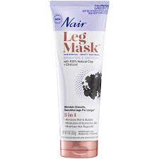This evenly distributes the clay and holds your hair at the right spots. Nair Leg Mask Hair Removal Beauty Treatment Brighten Smooth Natural Clay Charcoal 227g Big W