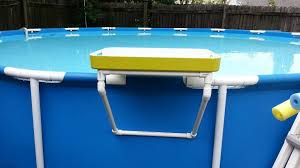 Pvc Tray Holder For Intex Metal Frame Pool I Should Patent This Diy Pool Swimming Pool Enclosures Pool