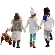 It S The Holiday Season And These Kids Are Headed Home With Their Winter Clothes On Render People People Cutout People Png