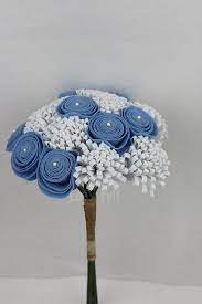 Fun ways to accent your wedding bouquet with brooches and bling. 20 Off Promotion Handmade Wedding Bouquet Wedding Flowers Bridal Bouquet Buque De Feltro Flores De Feltro Bouquet De Feltro