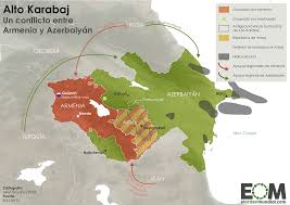 Azerbaiyán, oficialmente república de azerbaiyán, es el país soberano más grande en la región del cáucaso, localizado entre asia occidental y europa oriental. El Conflicto Por El Alto Karabaj Mapas De El Orden Mundial Eom