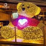 [Hot Item] Christmas Bear Ornamental Lighting Outdoor Giant Motif Street  Lights Animal Figure Sculptures Large 3D Shopping Mall Decorations