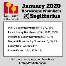 Daily, weekly and monthly horoscope for this zodiac sign. Sagittarius Lucky Lottery Numbers For January 2020 From The Lottery Predictor Horoscope Numbers Lottery Horoscop Lottery Horoscope Sagittarius Lucky Numbers