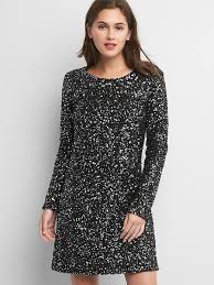 Long Sleeve Sequin Swing Dress Sequin Swing Dress Fashion White Dresses For Teens