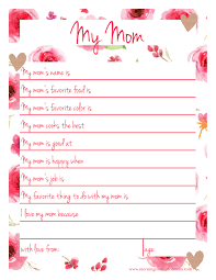 My mom is my role model. All About Mom Printable Handmade Gift For Mom Morning Motivated Mom
