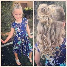 Second Day Hairstyle We Used The Braid And Pulled The Rest Into A Messy Half Up Style With Curls Second Day Hairstyles Little Girl Hairstyles Kids Hairstyles
