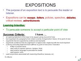 Expository writing is a key text type taught in upper primary classes. Features Of Persuasive Writing
