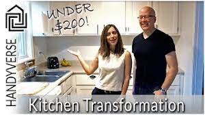 If you have never used spray paint on cabinets, you might want to try it!!! How To Paint Your Kitchen Cabinets Rustoleum Cabinet Transformations Budget Renos 02 Youtube